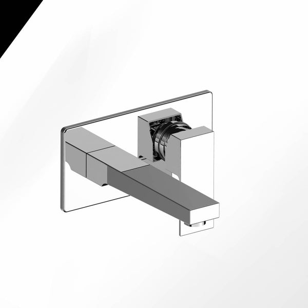 Inbouw wastafelmengkraan Vierkant | Chroom