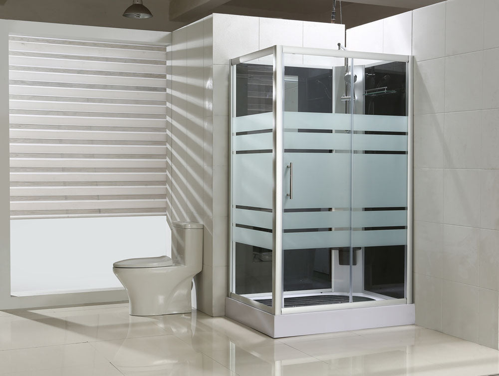 Thermo complete douchecabine rechts 120x90x218cm 5mm glas Aluminium