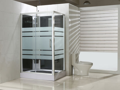 Thermo complete douchecabine links 120x90x218cm 5mm glas Aluminium