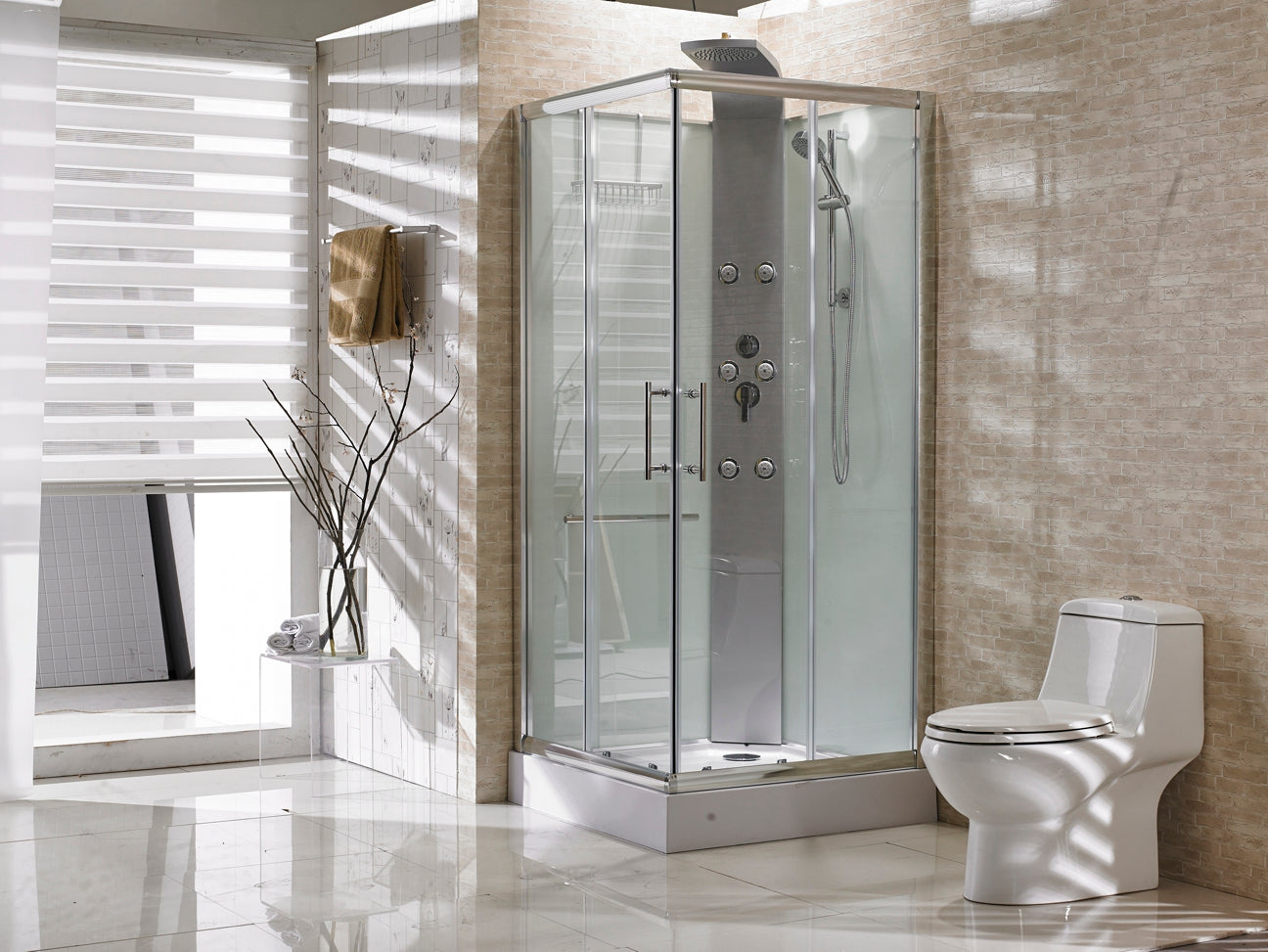 Rainbow complete douchecabine 90 x 90 cm 5 mm