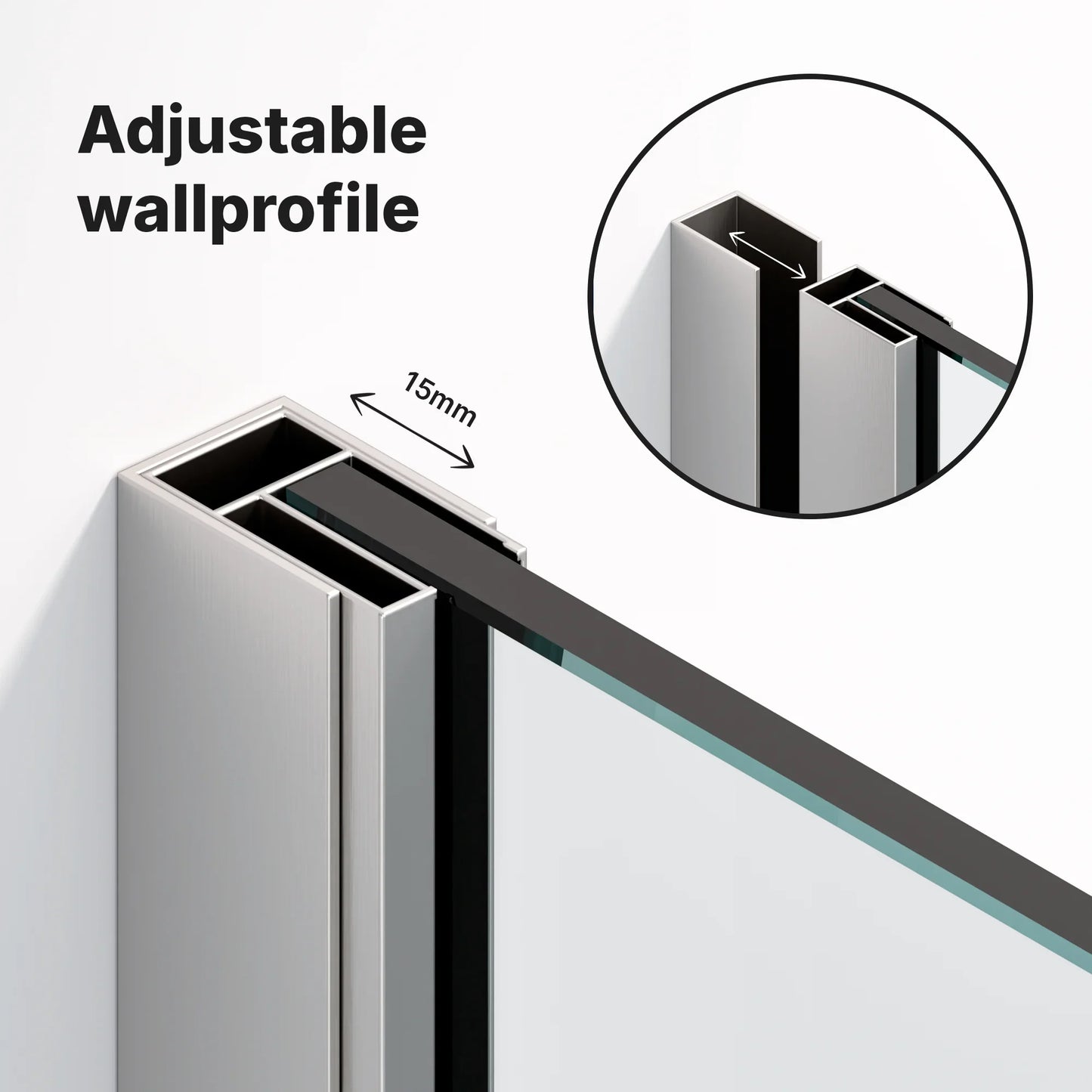 Douchewand Zaro - 80x200cm - WDtegels