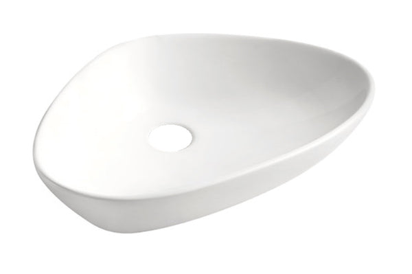 Elite washbasin round 58.5 x 39 x 14 cm ceramic gloss white