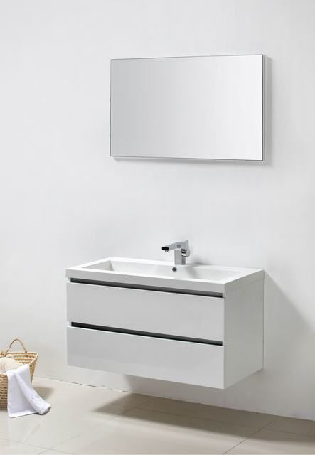 Badmeubelset Trendline 100 Hoogglans Wit - WDtegels