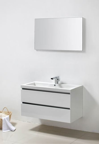 Badmeubelset Trendline 100 Hoogglans Wit - WDtegels