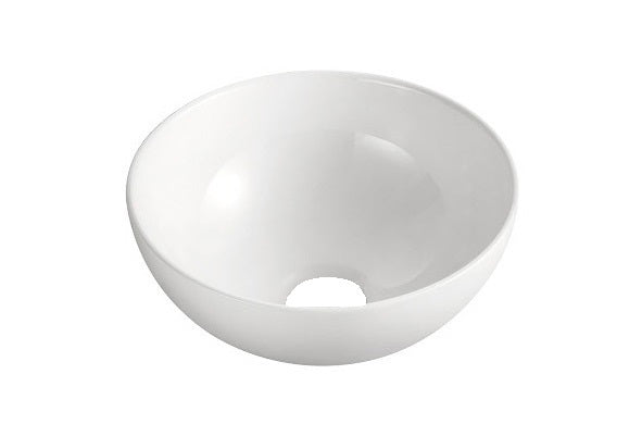 Luna waskom rond | 32,5x14cm | Keramiek | Glans wit