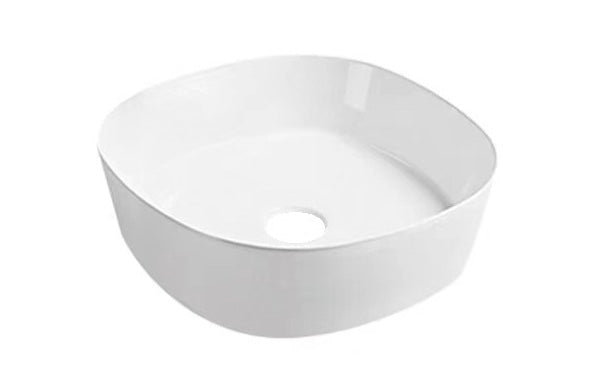 Sofia waskom rond | 44x44x13,5cm | Keramiek | Glans wit