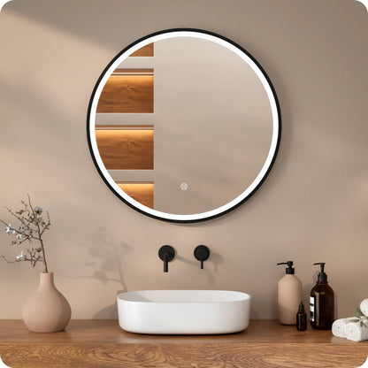 Badkamerspiegel - 80cm - Zwart Frame