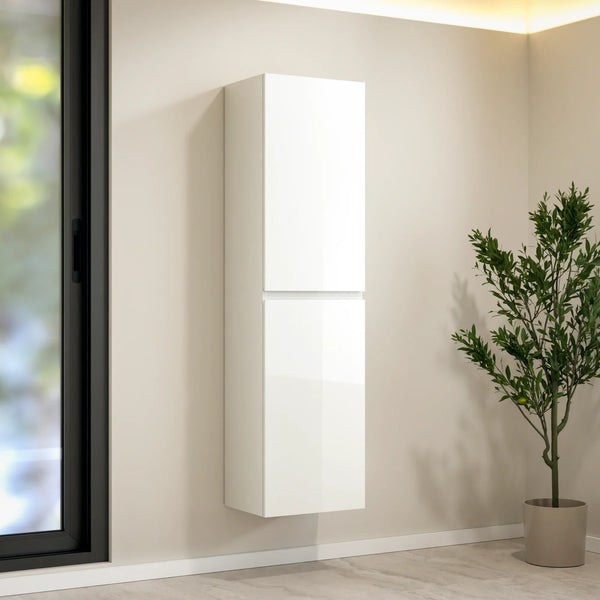 Bathroom Tall Cabinet Ruvo - 150cm - White