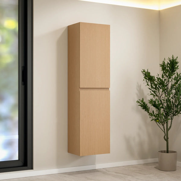 Bathroom Column Cabinet Ruvo - 150cm - Light Oak