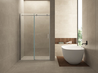 Slide nis schuifdeur 110x200cm 8mm Nano helder glas Chroom