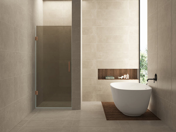 Less nisdeur | 90x200x0.8cm | Nano vintage brons glas/geborsteld brons koper