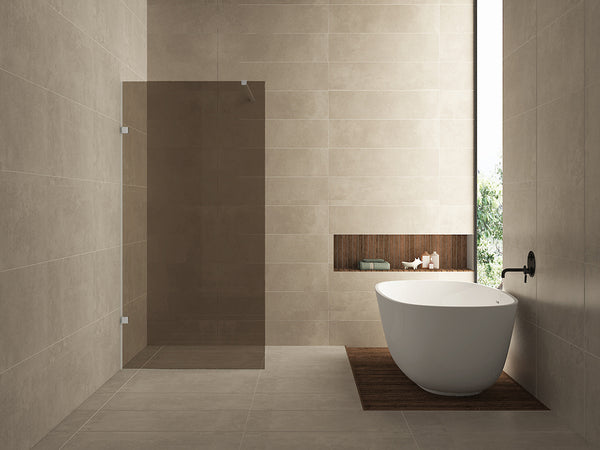 Less inloopdouche 900 x 2000 x 8 mm nano vintage brons glas/geborsteld staal