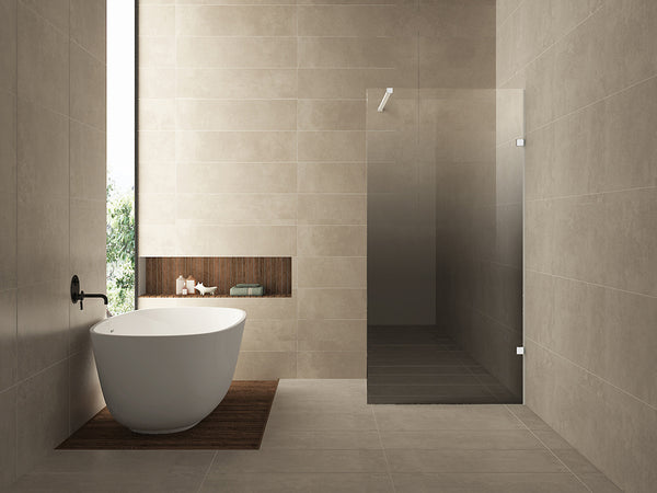 Less walk-in shower right 800 x 2000 x 8 mm nano mirror smoke to clear glass/matte white