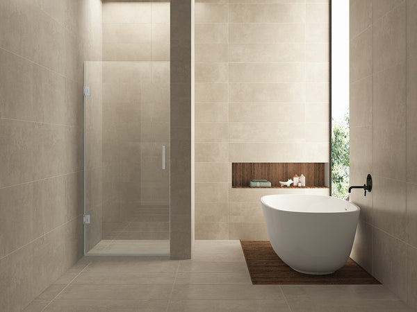 Less nisdeur | 100x200x0.8cm | Nano helder glas/geborsteld staal