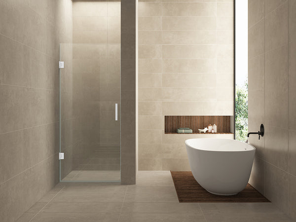Less nisdeur | 100x200x0.8cm | Nano helder glas/mat wit