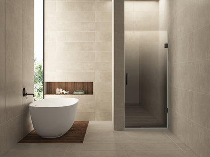 Less nisdeur rechts 800 x 2000 x 8 mm nano spiegelrook- naar helder glas/gunmetal - WDtegels