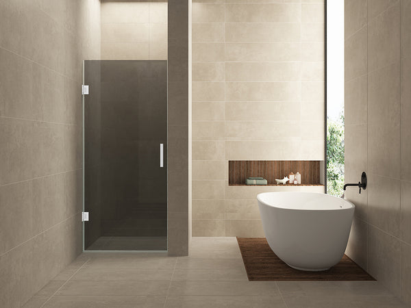 Less nisdeur | 80x200x0.8cm | Nano rookglas/mat wit