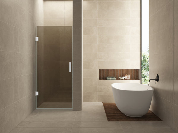 Nest door | 80x200x0.8cm | Nano vintage bronze glass/matt white