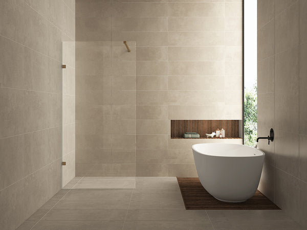 Less walk-in shower 800 x 2000 x 8 mm nano clear glass/brushed bronze copper