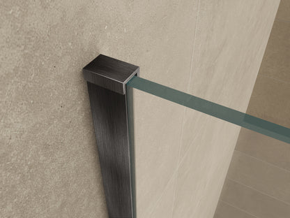 Slim profielset met stabilisatiestang 120 cm gunmetal - WDtegels