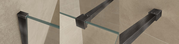 Conjunto de perfil delgado con barra estabilizadora 120 cm color bronce