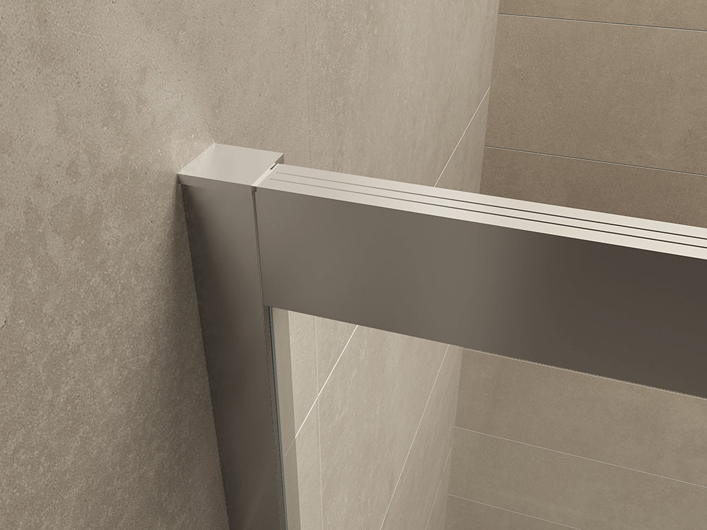 Puerta nisdeur met 1 schuifdeur 900 x 2000 x 8 mm nano helder glas/chroom - WDtegels