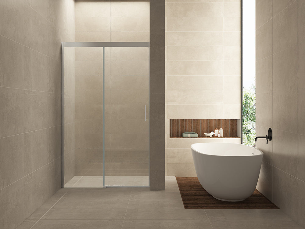 Puerta nis schuifdeur 90x200cm 8mm Nano helder glas Chroom