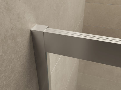 Puerta nisdeur met 1 schuifdeur 1200 x 2000 x 8 mm nano helder glas/chroom - WDtegels