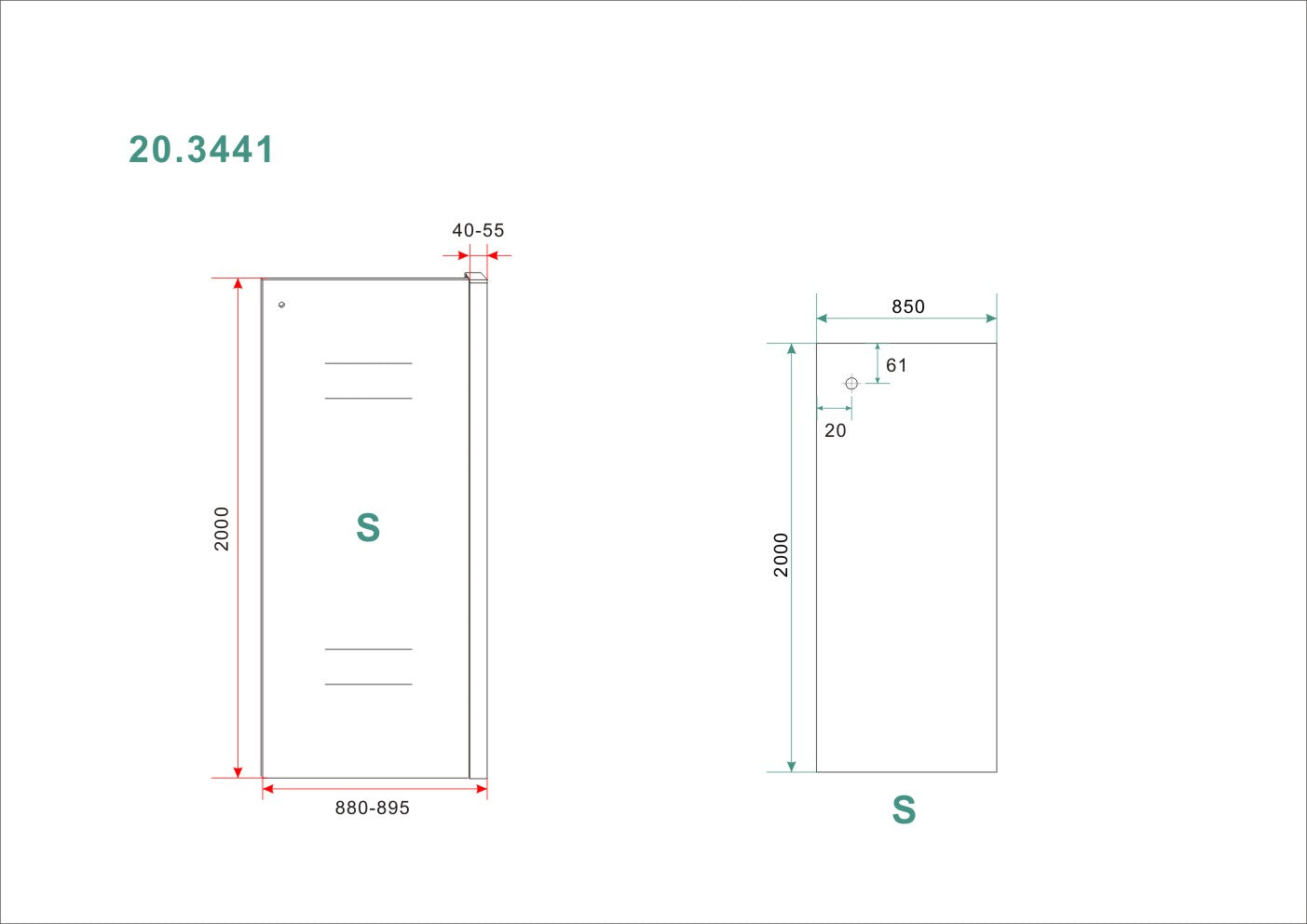Side zijwand voor Puerta en Slide nisdeur | 90x200cm | 8 mm nano helder | Glas/chroom - WDtegels