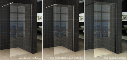 Slim inloopdouche zonder profiel 80 cm 8 mm Nano