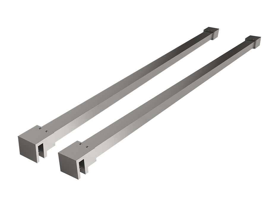 Slim set stabilisatiestangen 120 cm voor vrijstaande inloopdouches chroom - WDtegels