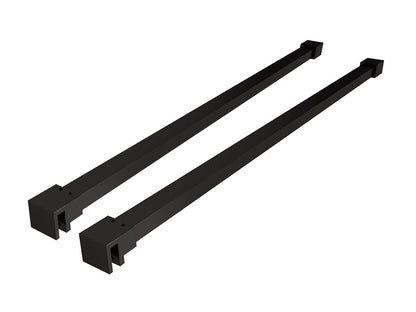Slim set stabilisatiestangen 120 cm voor vrijstaande inloopdouches mat zwart - WDtegels