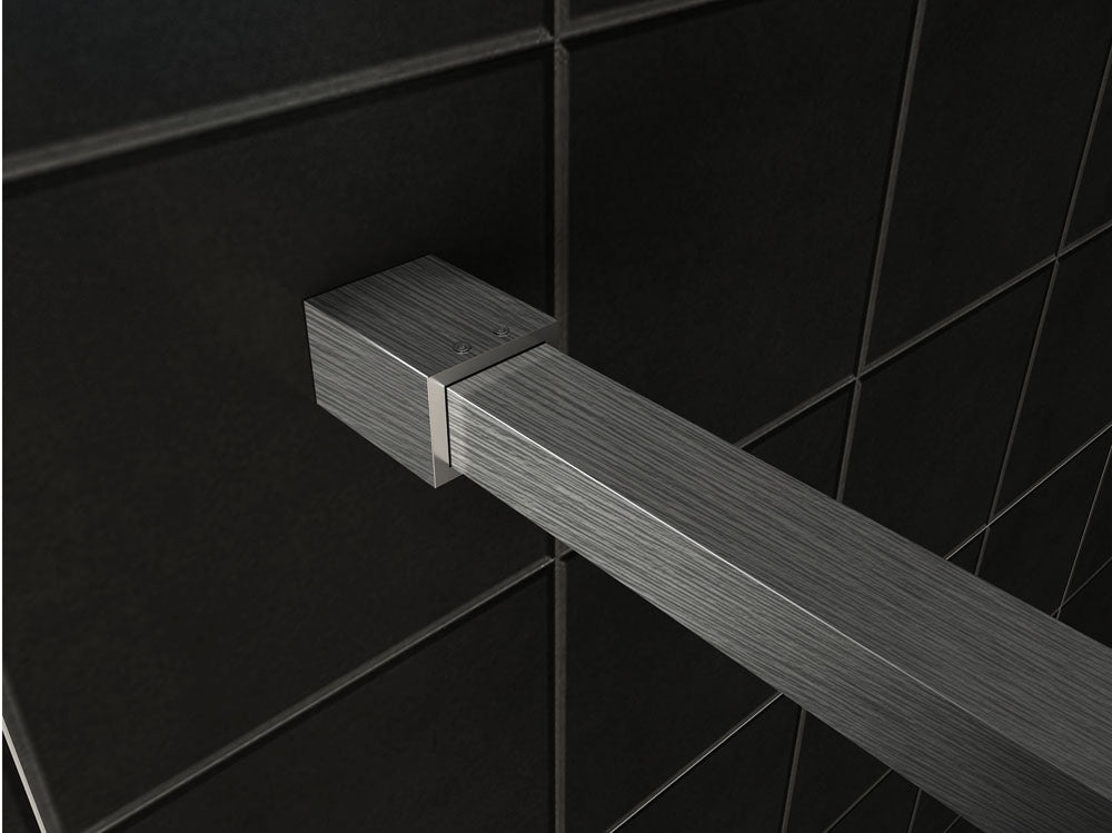 Slim profielset met stabilisatiestang 120 cm geborsteld staal - WDtegels