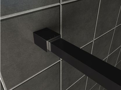 Slim profielset met stabilisatiestang 120 cm mat zwart - WDtegels