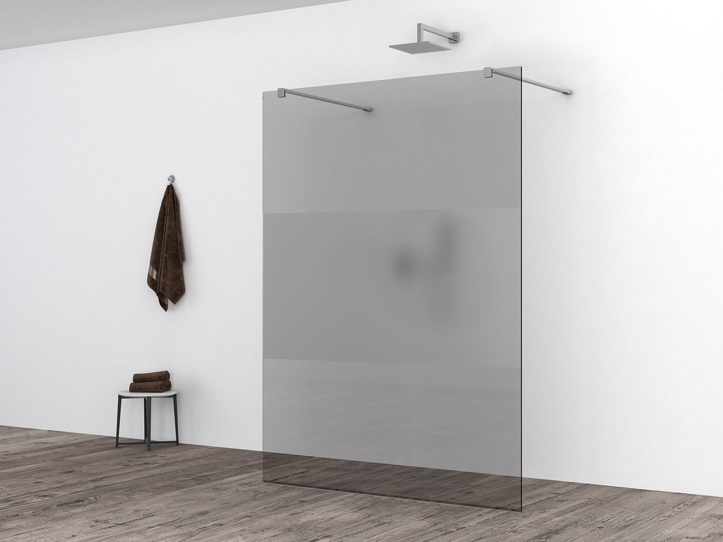 Slim glasplaat 1200 x 2000 x 8 mm nano rookglas met melkglas middenband - WDtegels