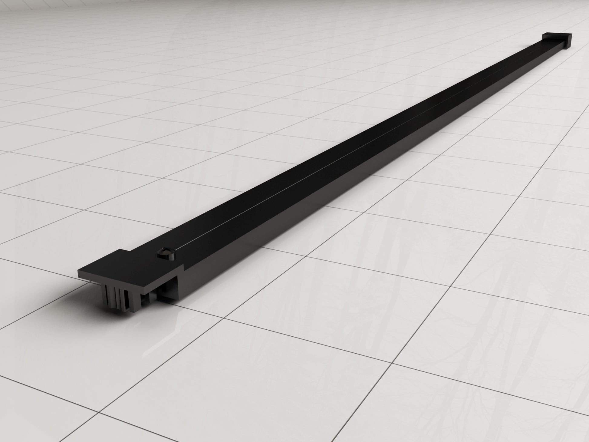 Horizon stabilisatiestang 120cm voor inloopdouche mat zwart - WDtegels