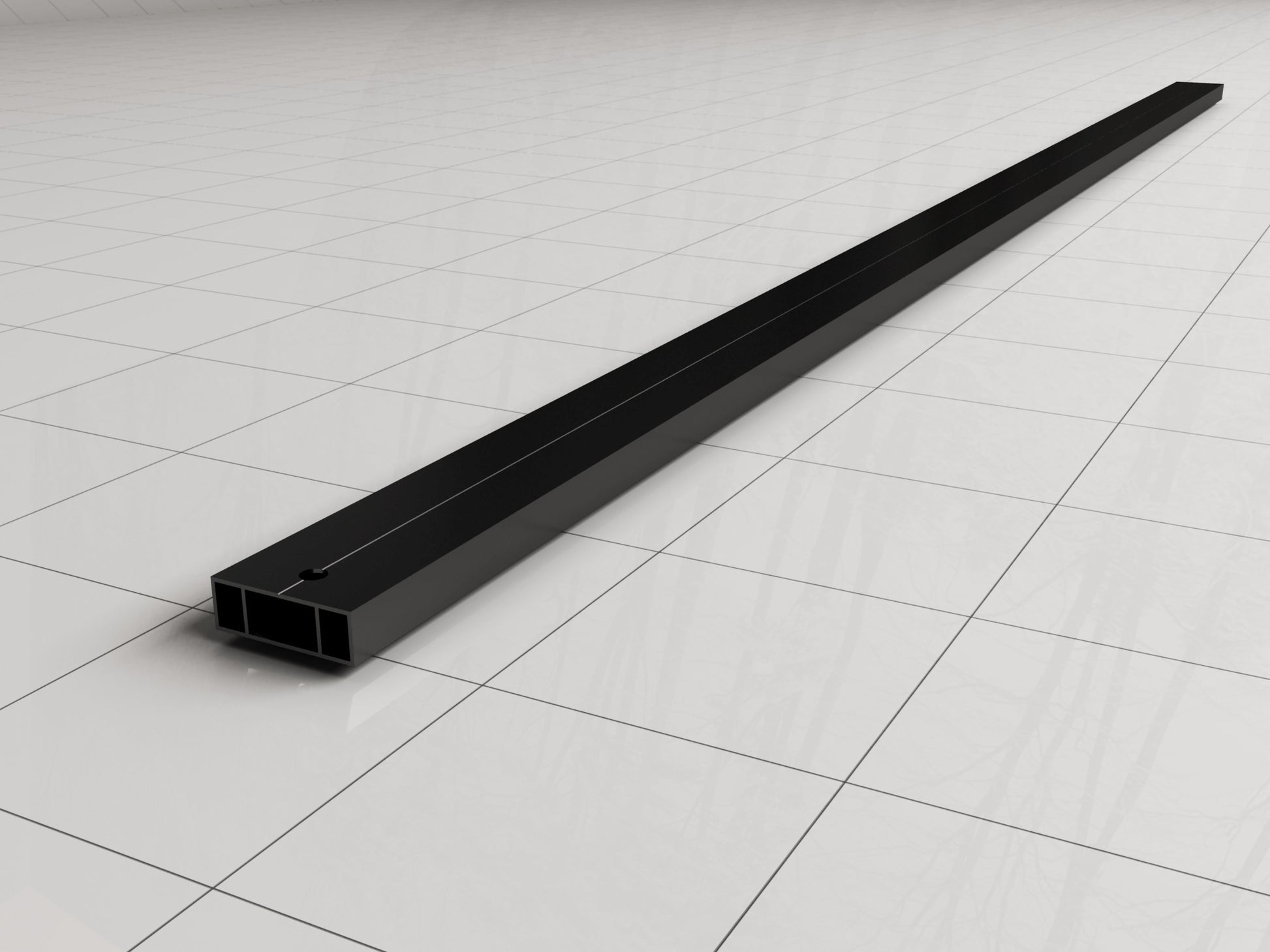 Horizon stabilisatiestang 120cm voor inloopdouche mat zwart - WDtegels
