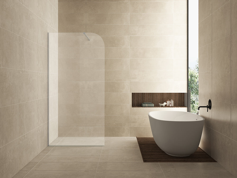 Curvea inloopdouche 100x200cm 8mm Nano helder glas