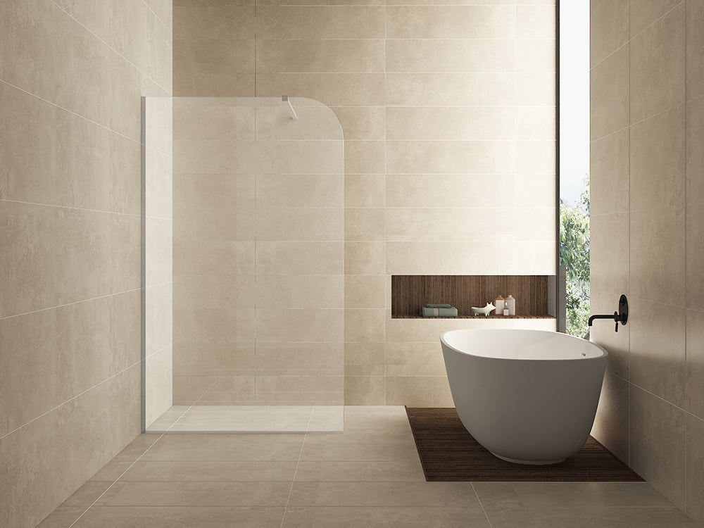 Curvea inloopdouche 120x200cm 8mm Nano helder glas