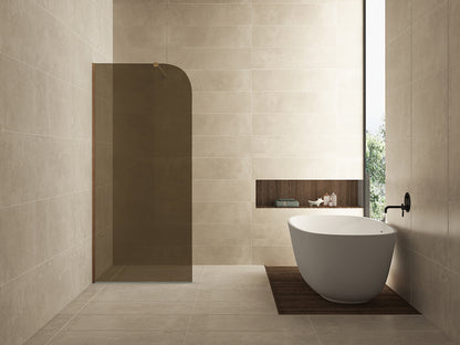 Curvea inloopdouche 90x200cm 8mm Nano vintage brons glas
