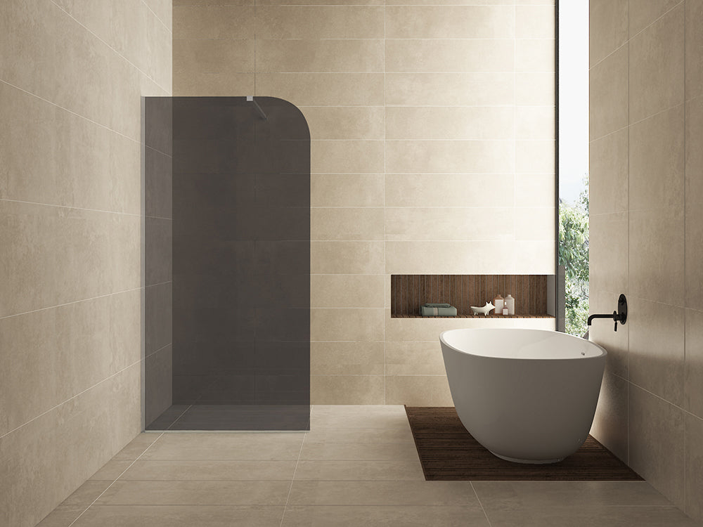 Curvea inloopdouche 100x200cm 8mm Nano rookglas