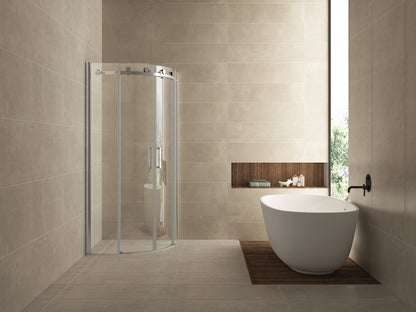 Entra douchecabine kwartrond met 2 schuifdeuren 90x90x200cm 8mm Nano helder glas Chroom
