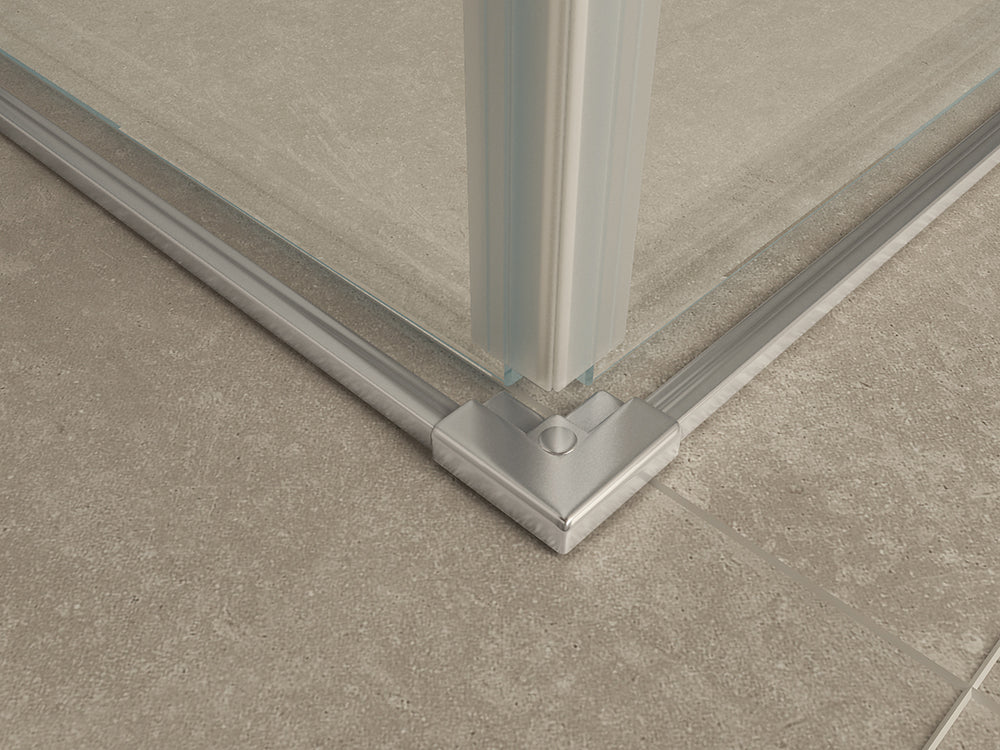 Entra douchecabine hoekinstap met 2 schuifdeuren 90x90x200cm 8mm Nano helder glas Chroom - detailfoto
