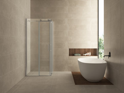 Entra douchecabine hoekinstap met 2 schuifdeuren 90x90x200cm 8mm Nano helder glas Chroom