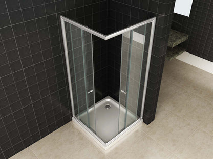 Wiesbaden Eco hoekinstap douchecabine 80x80x190 cm - 5mm helder glas - WDtegels