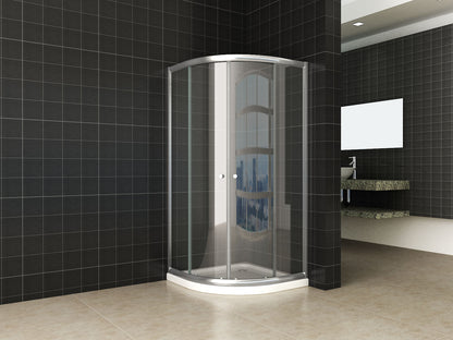Wiesbaden Eco 1/4 ronde douchecabine 5mm 900x900x1900 helder glas - WDtegels