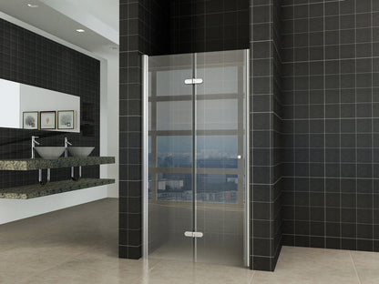 Wiesbaden vouwbare nisdeur 90x202cm links 8mm NANO glas - WDtegels