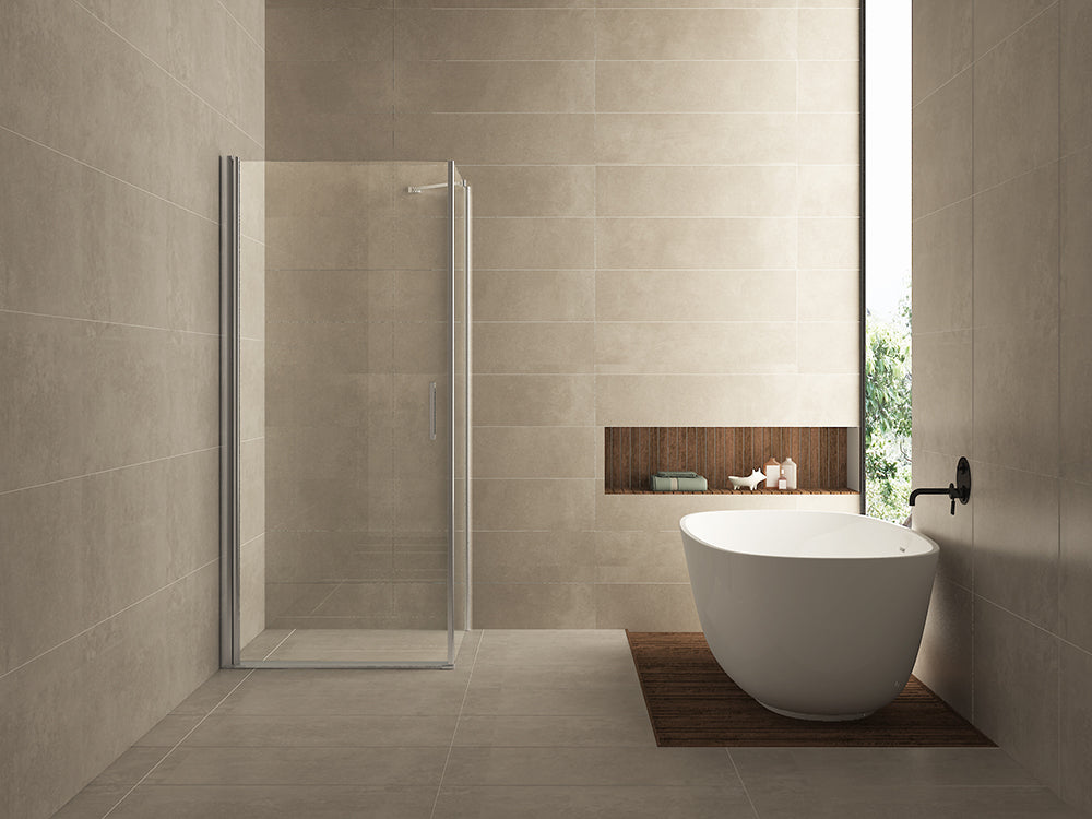Salone douchecabine met 1 draaideur 90x90x200cm 8mm Nano helder glas Chroom