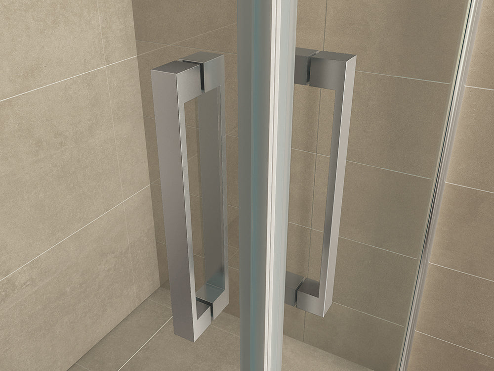 Salone douchecabine met 2 draaideuren 100x100x200cm 8mm Nano helder glas Chroom - sfeerbeeld