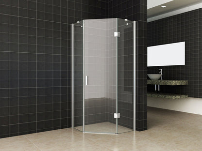 Wiesbaden 5-hoek douchecabine 8mm NANO 900x900x2000 - WDtegels